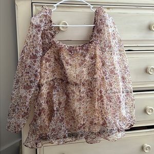 See-Through Floral Top